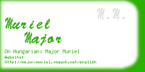 muriel major business card